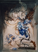 FIORI DANZANTI acrilico su tela 60 x 80